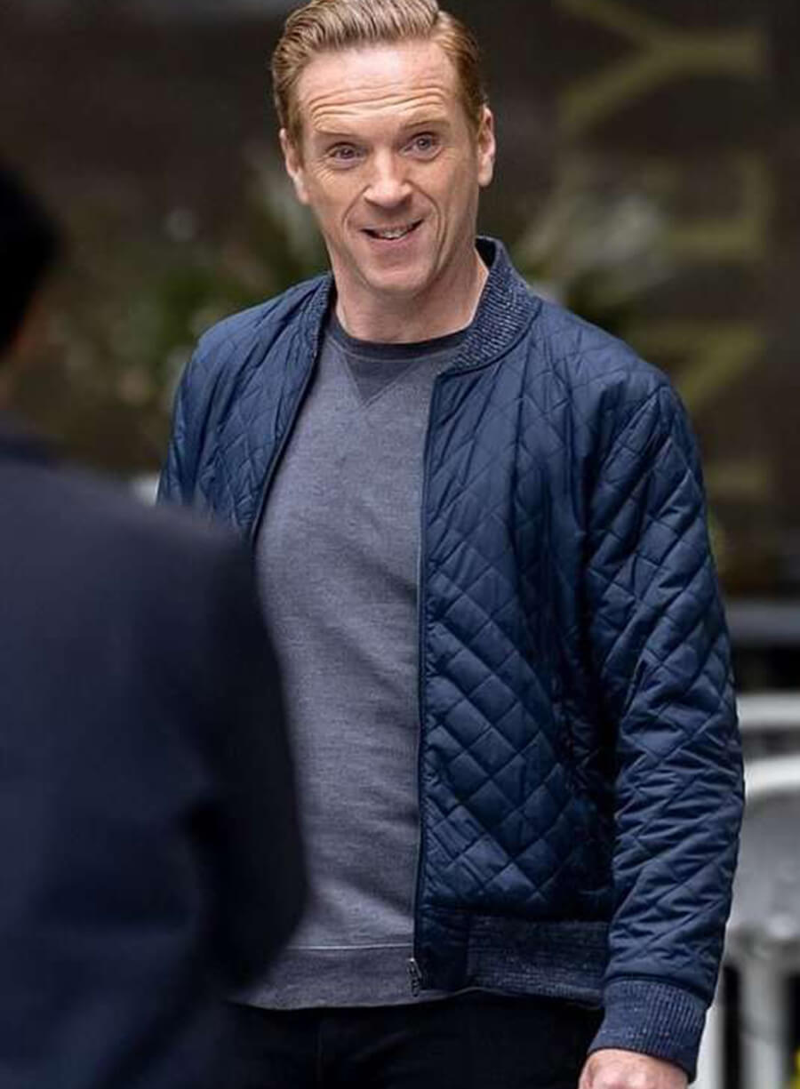 Damian Lewis Billions Blue Bomber Jacket