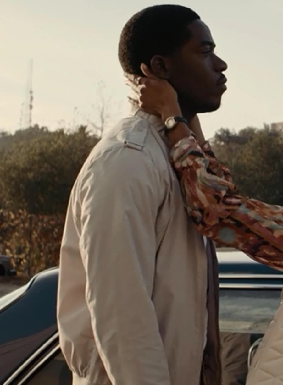 Damson Idris Snowfall S05 White Cotton Jacket