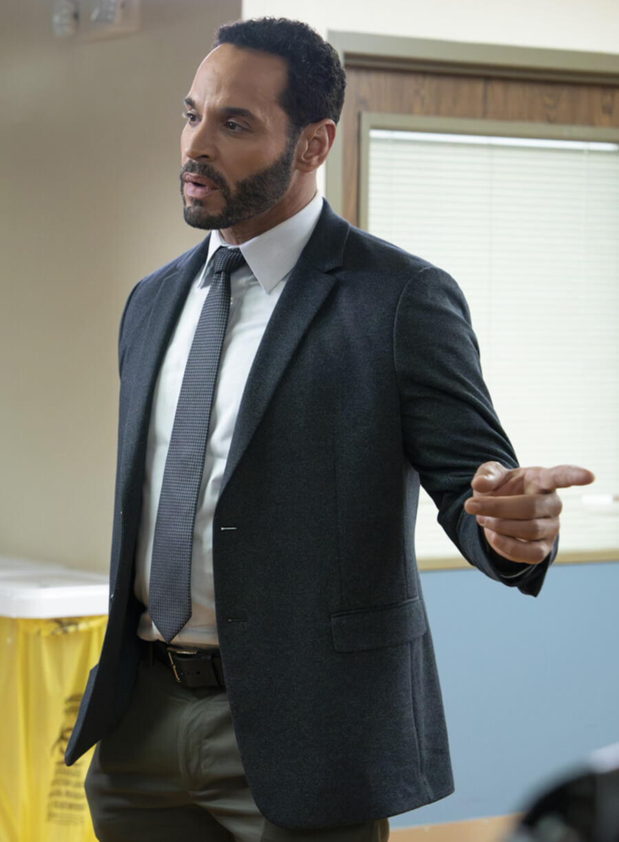 Daniel Sunjata High Potential Blue Blazer