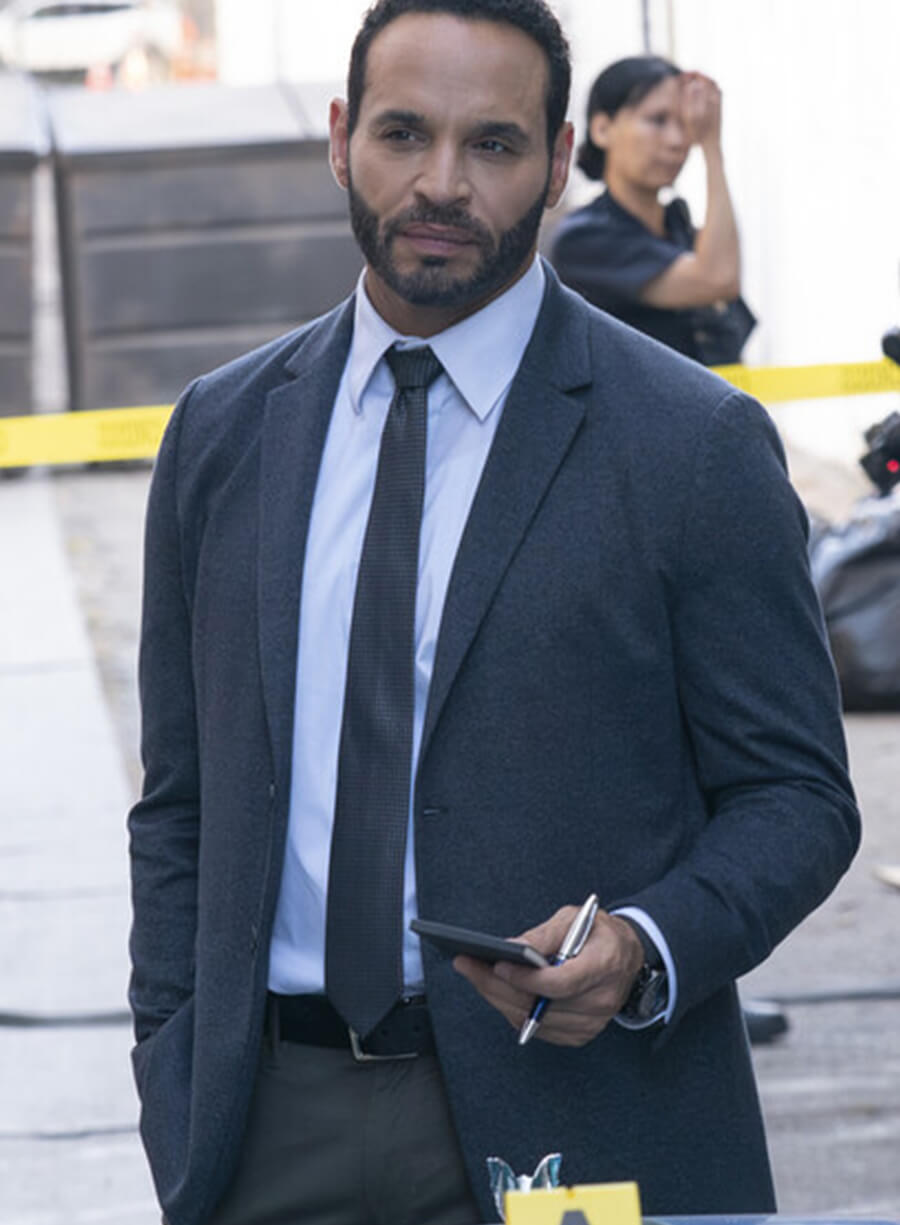 Daniel Sunjata High Potential Blue Blazer