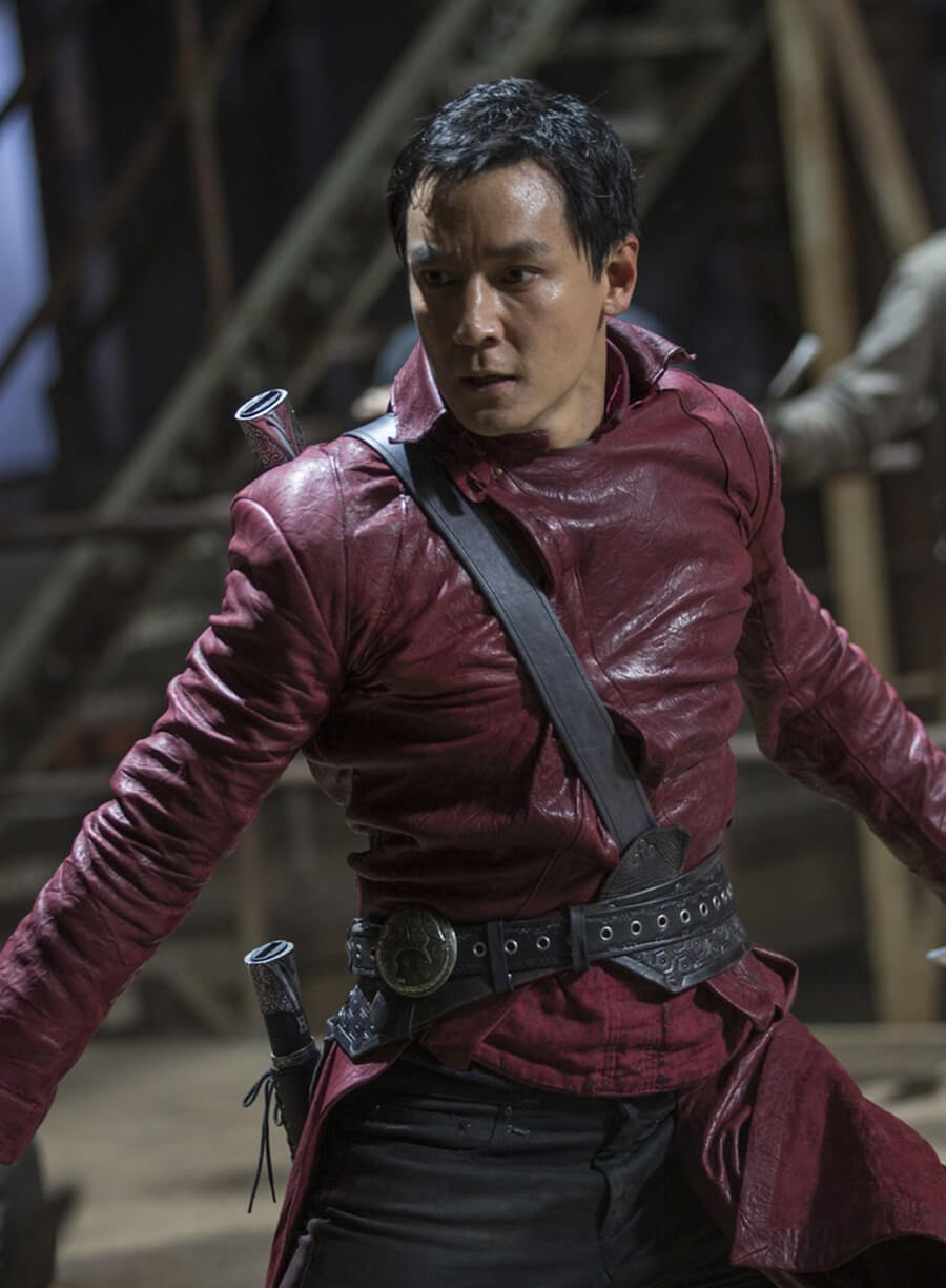 Daniel Wu Into The Badlands Maroon Leather Coat