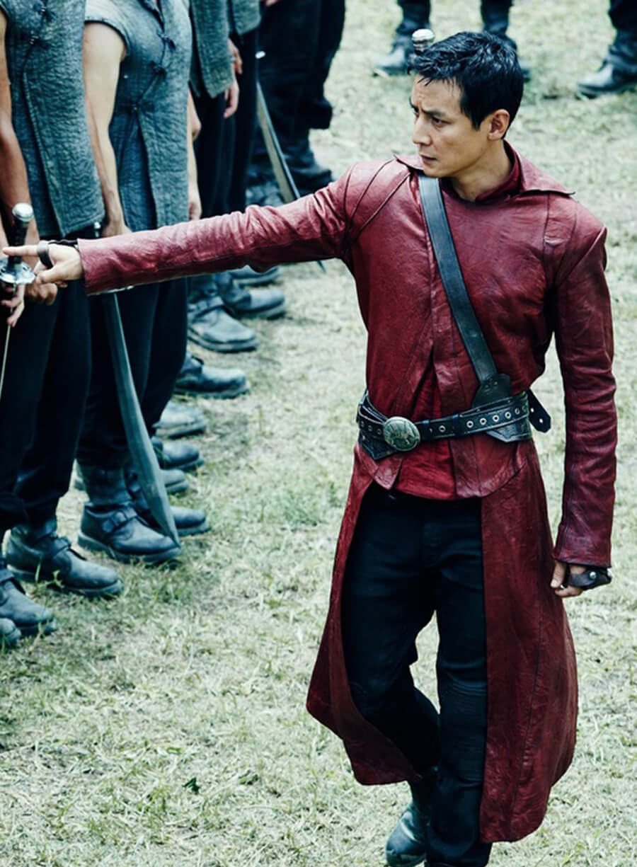 Daniel Wu Into The Badlands Maroon Leather Coat