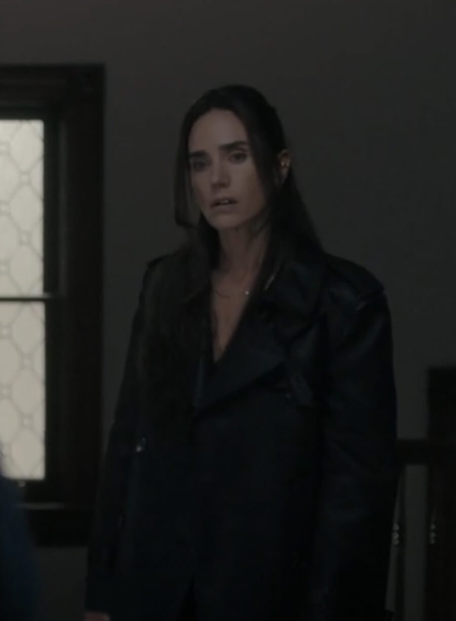 Daniela Vargas Dessen Dark Matter 2024 Black Leather Coat