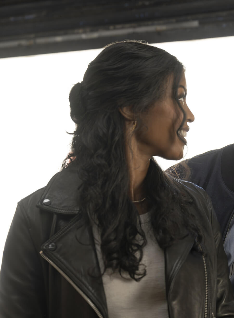 Daphne Forrester High Potential Black Biker Leather Jacket