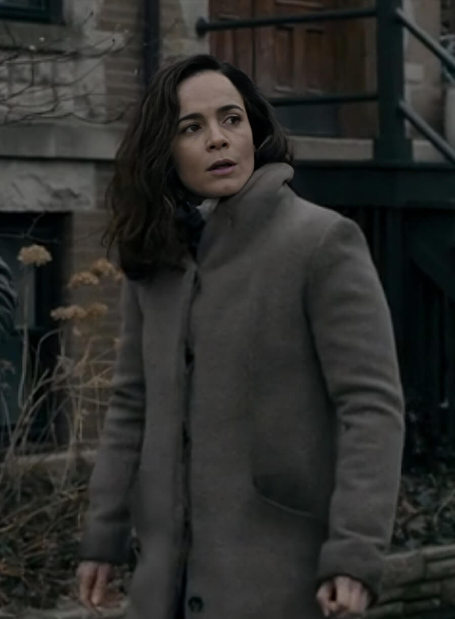 Dark Matter Amanda Lucas Grey Wool Trench Coat
