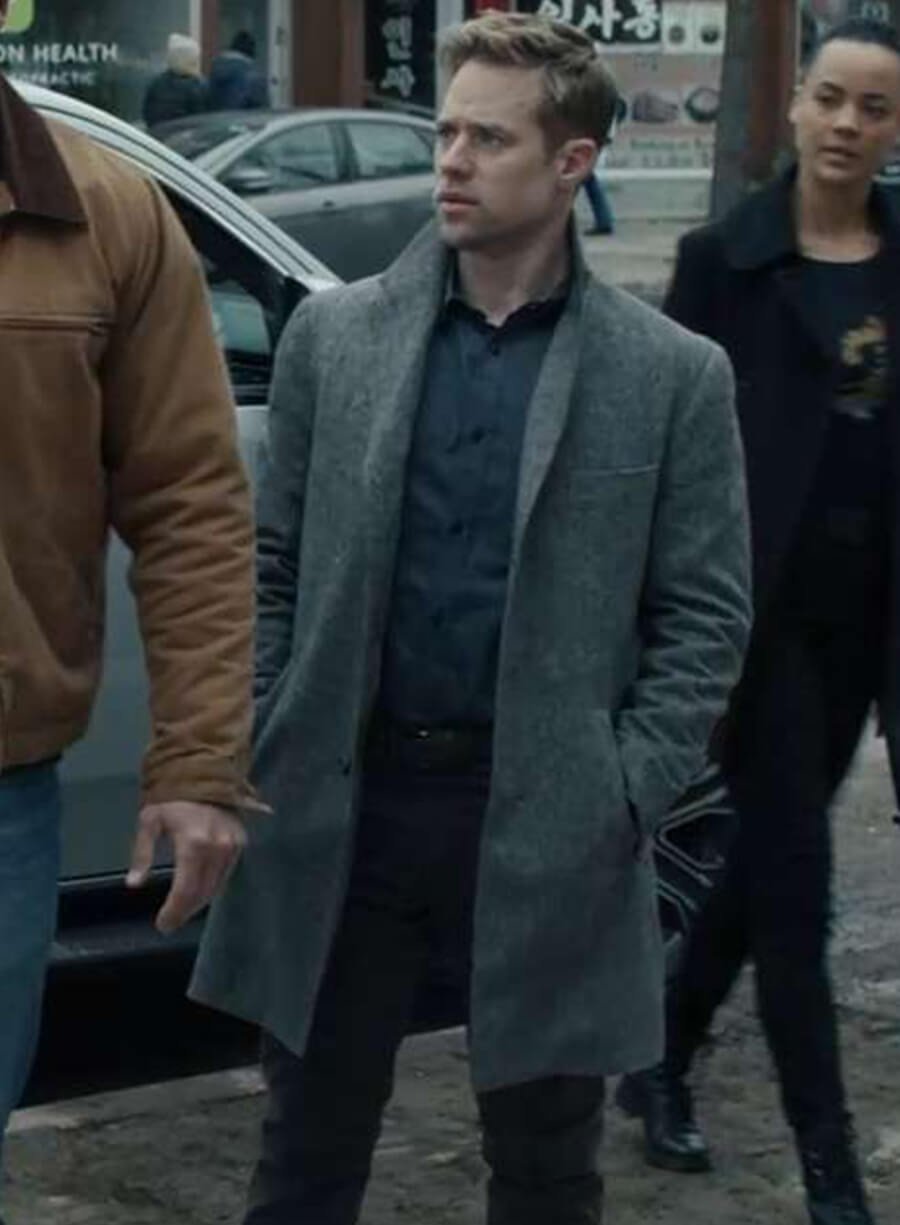 David O'Donnell Reacher Grey Wool Coat
