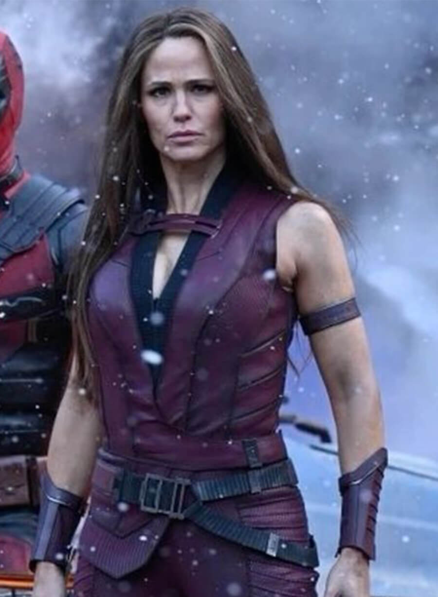 Deadpool and Wolverine Elektra Maroon Vest Costume