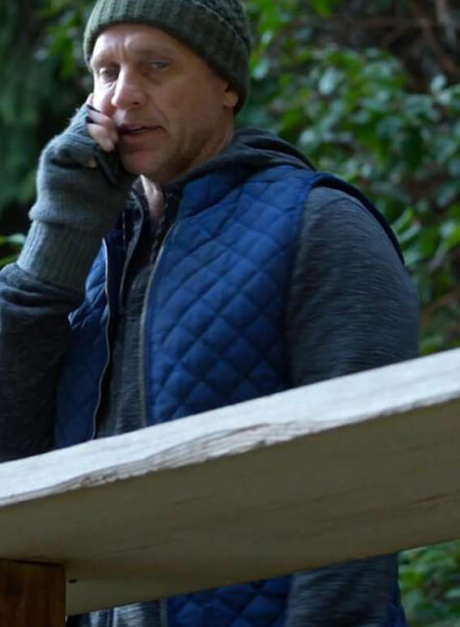 Devon Sawa Murder In A Small Town Blue Quilted Vest