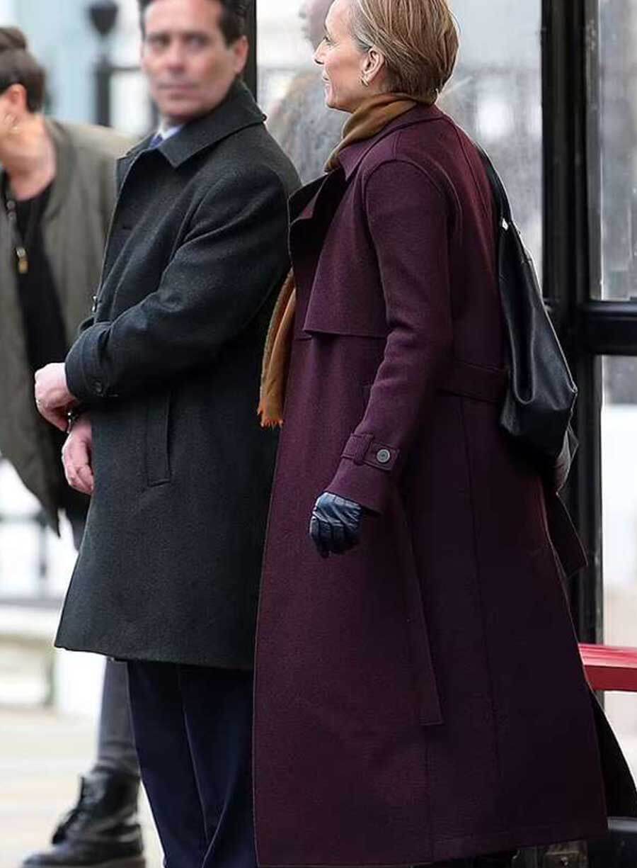 Diana Taverner Slow Horses S03 Maroon Coat