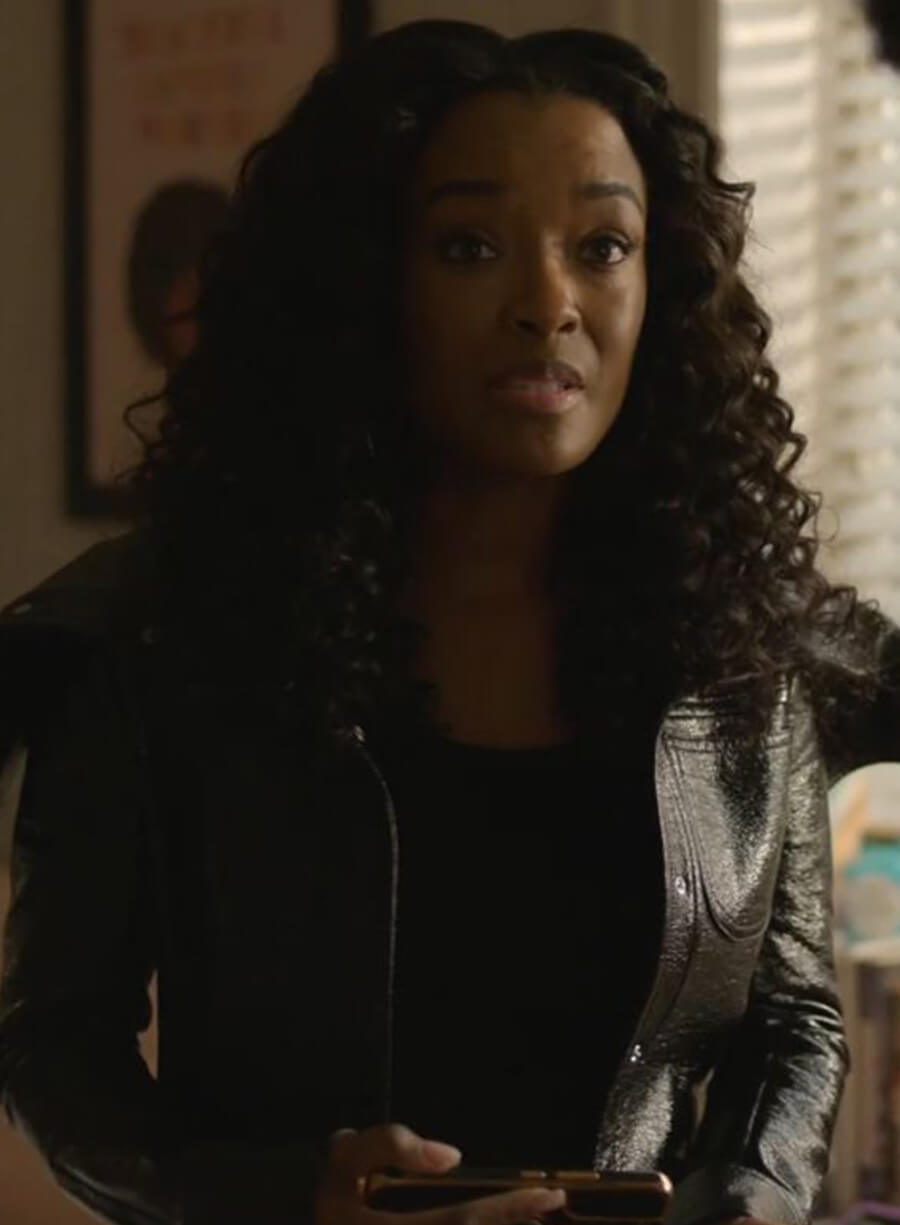 Diana Tejada Power Book II Ghost Black Leather Jacket