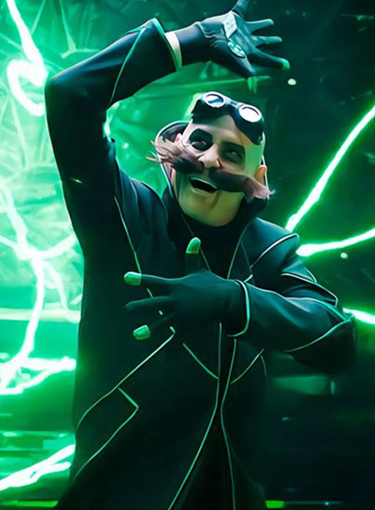 Doctor Eggman Sonic The Hedgehog Black Long Coat