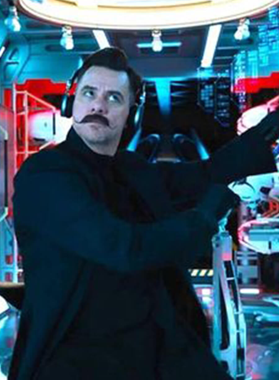 Doctor Eggman Sonic The Hedgehog Black Trench Coat