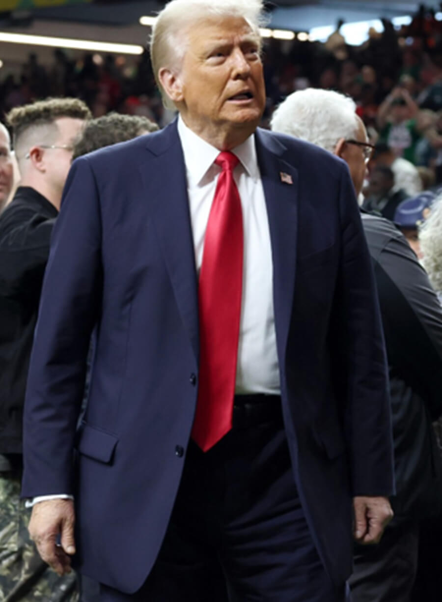 Donald Trump Super Bowl 2025 Blue Blazer
