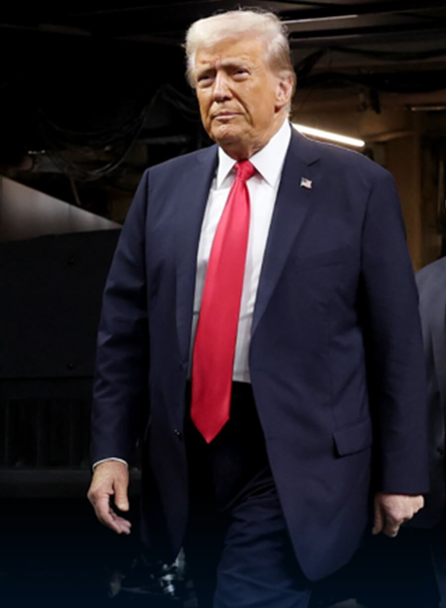 Donald Trump Super Bowl 2025 Blue Blazer