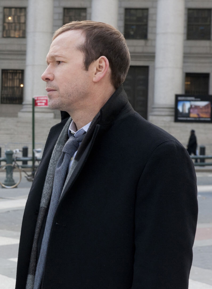 Donnie Wahlberg Blue Bloods Black Wool Coat