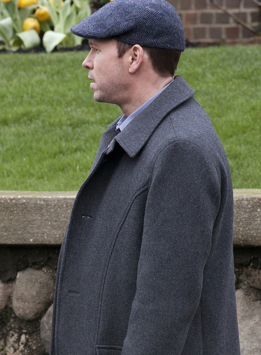 Donnie Wahlberg Blue Bloods Grey Wool Coat