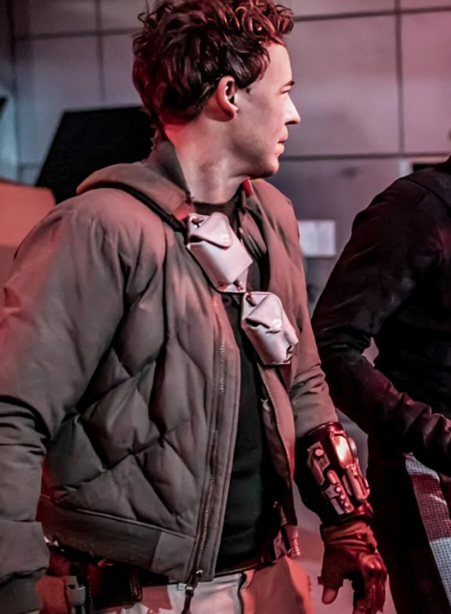 Dr Harry Wells The Flash S06 Green Quilted Jacket