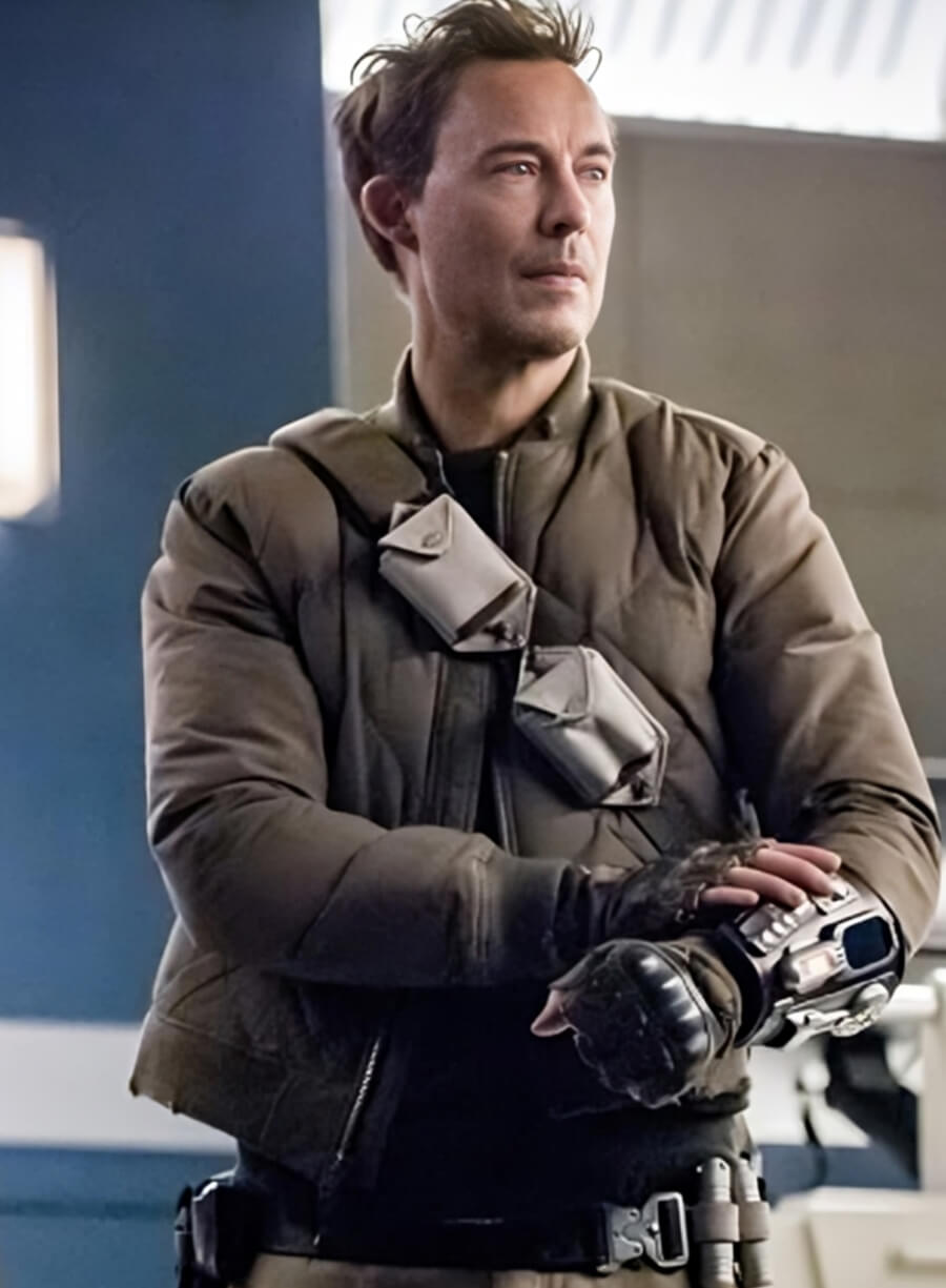 Dr Harry Wells The Flash S06 Green Quilted Jacket