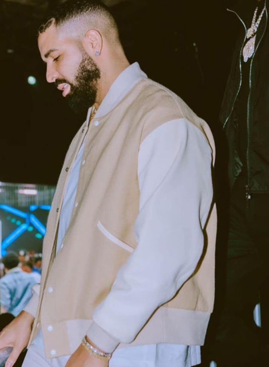 Drake Brown Varsity Wool Jacket