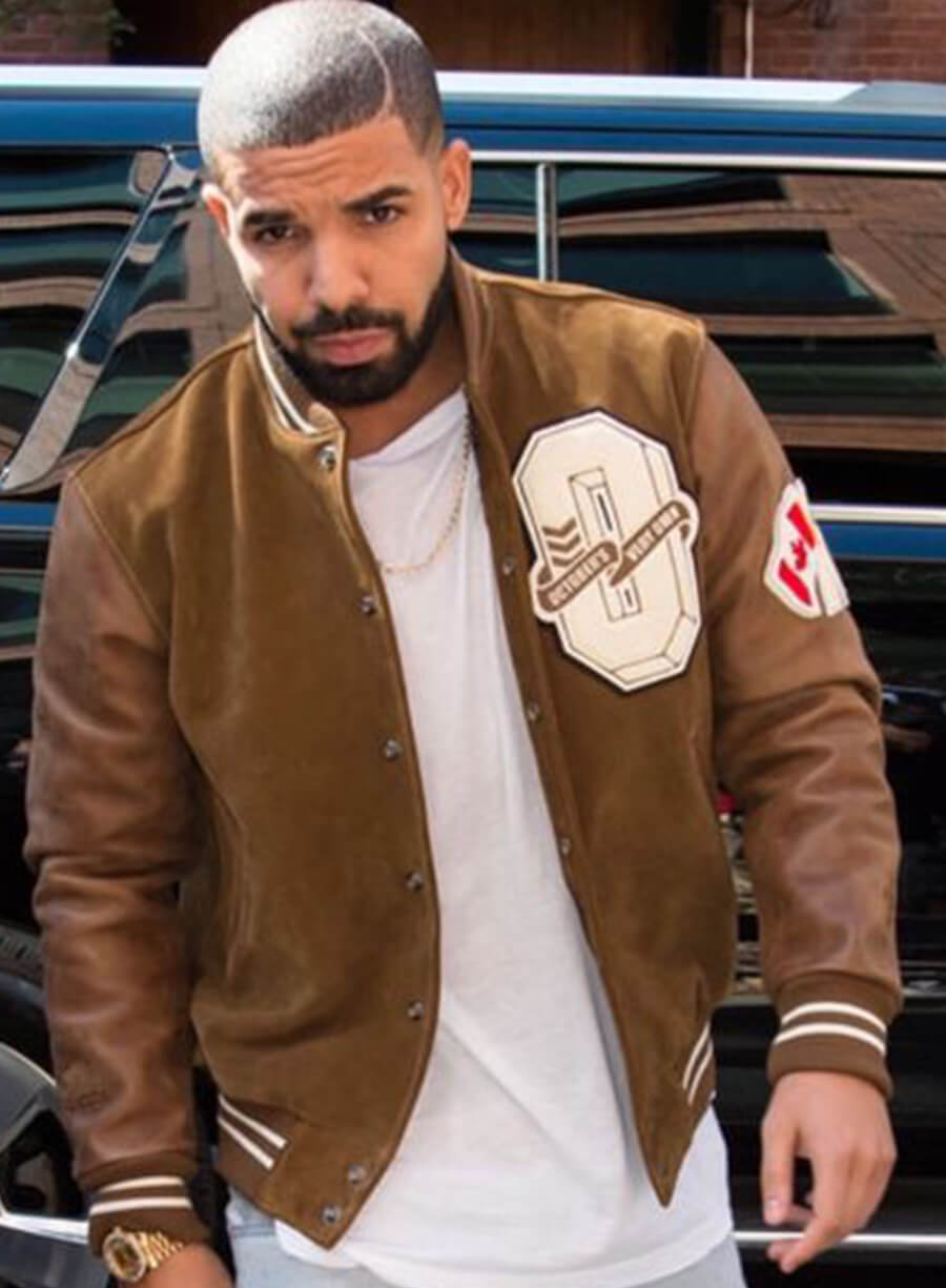 Drake Suede Brown Varsity Jacket