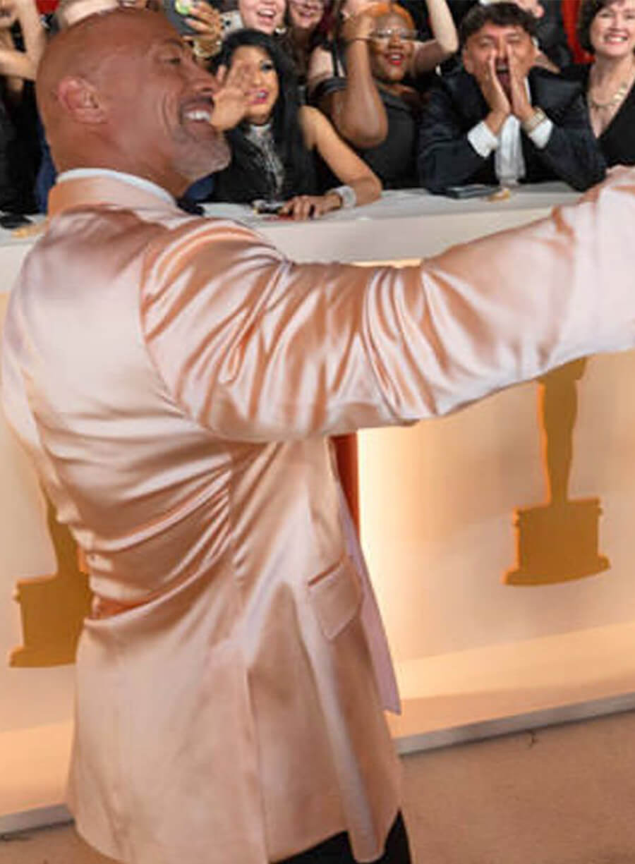 Dwayne Johnson Pink Velvet Blazer