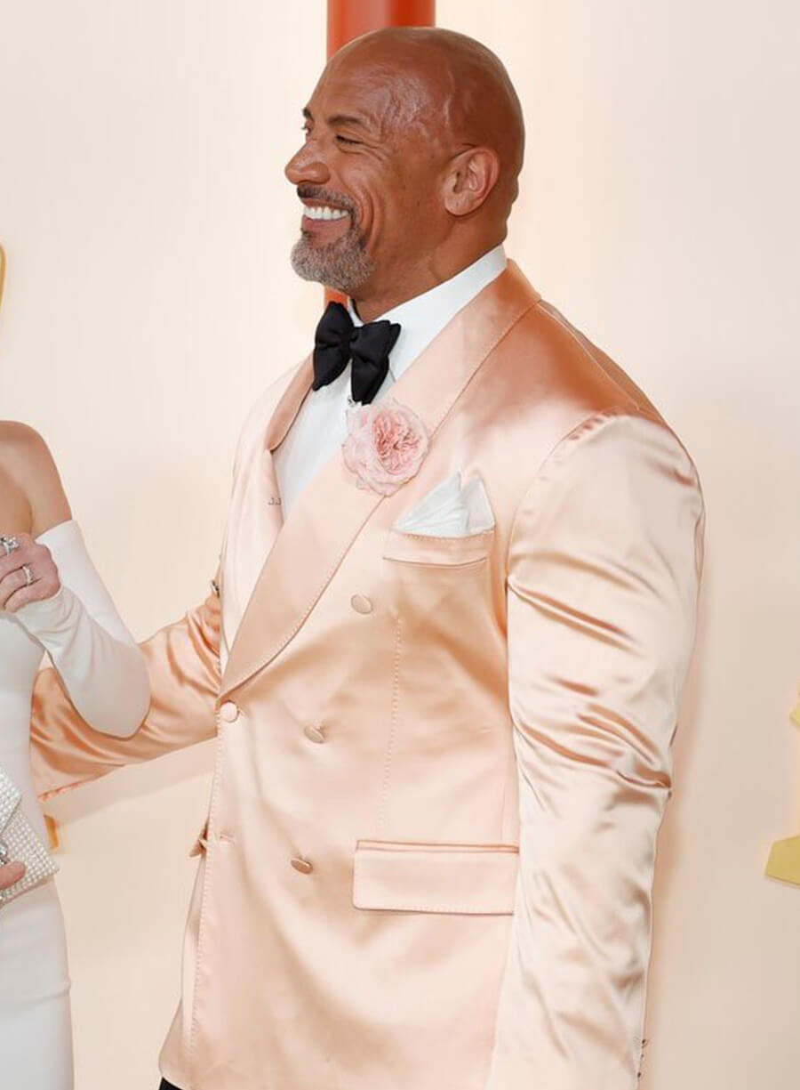 Dwayne Johnson Pink Velvet Blazer