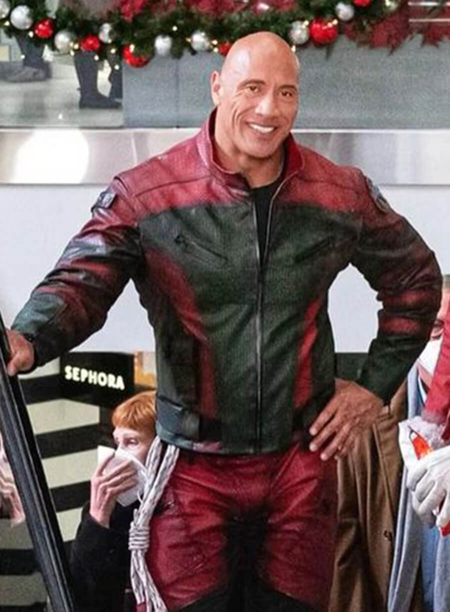 Dwayne Johnson Red One Leather Jacket