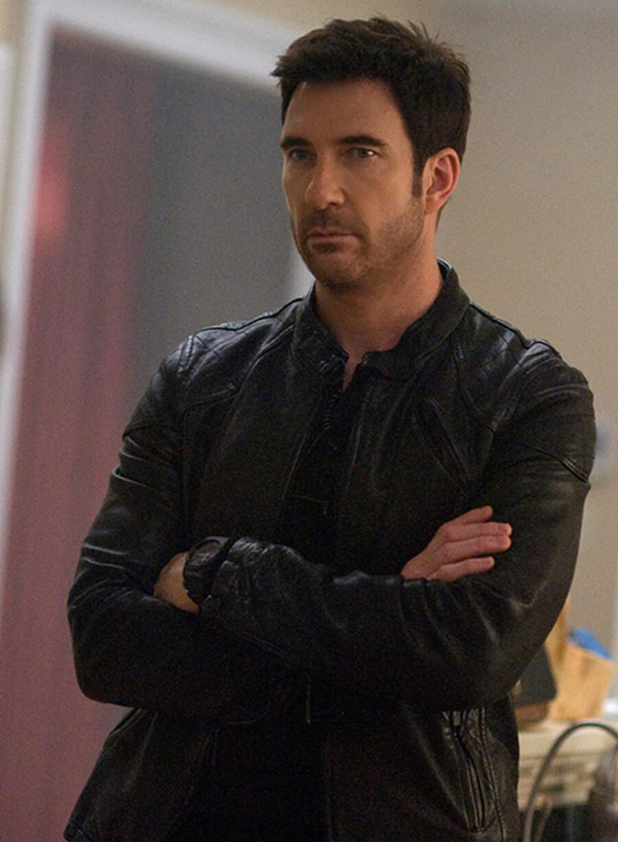 Dylan McDermott Hostages Black Leather Jacket