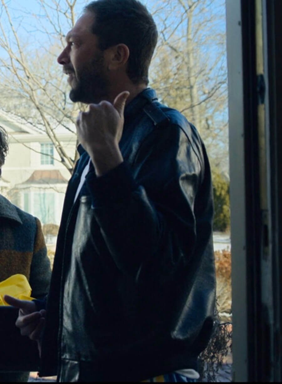 Ebon Moss-Bachrach Richard The Bear Black Leather Jacket