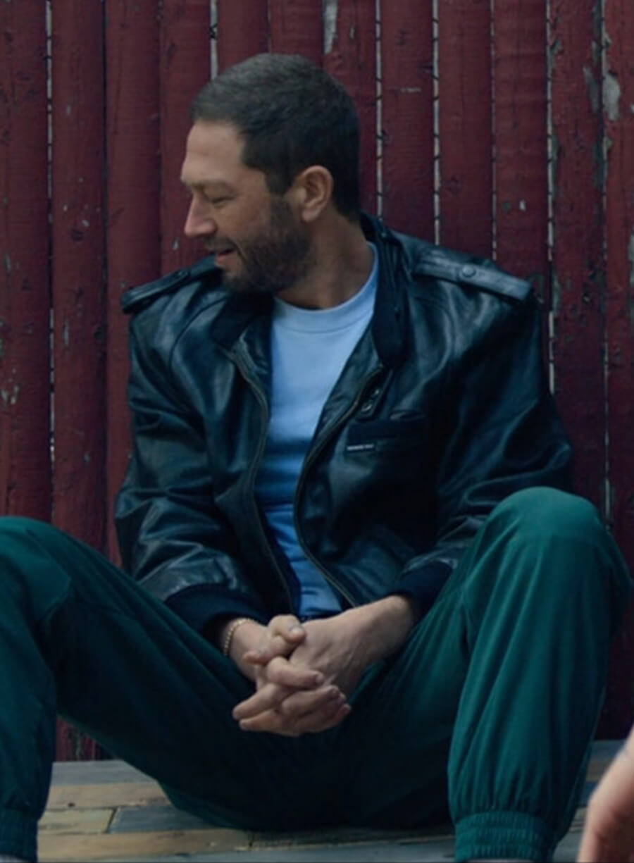 Ebon Moss-Bachrach Richard The Bear Black Leather Jacket