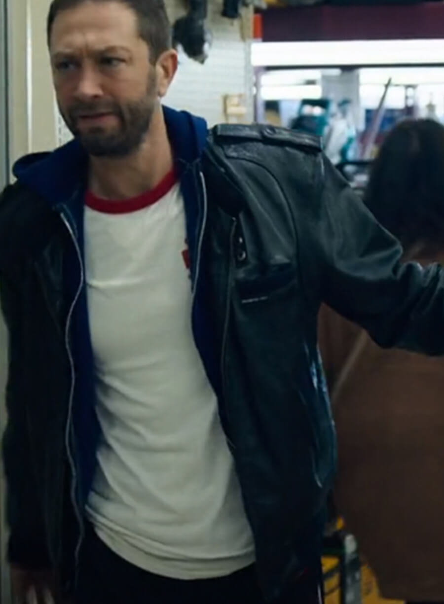 Ebon Moss-Bachrach Richard The Bear Black Leather Jacket