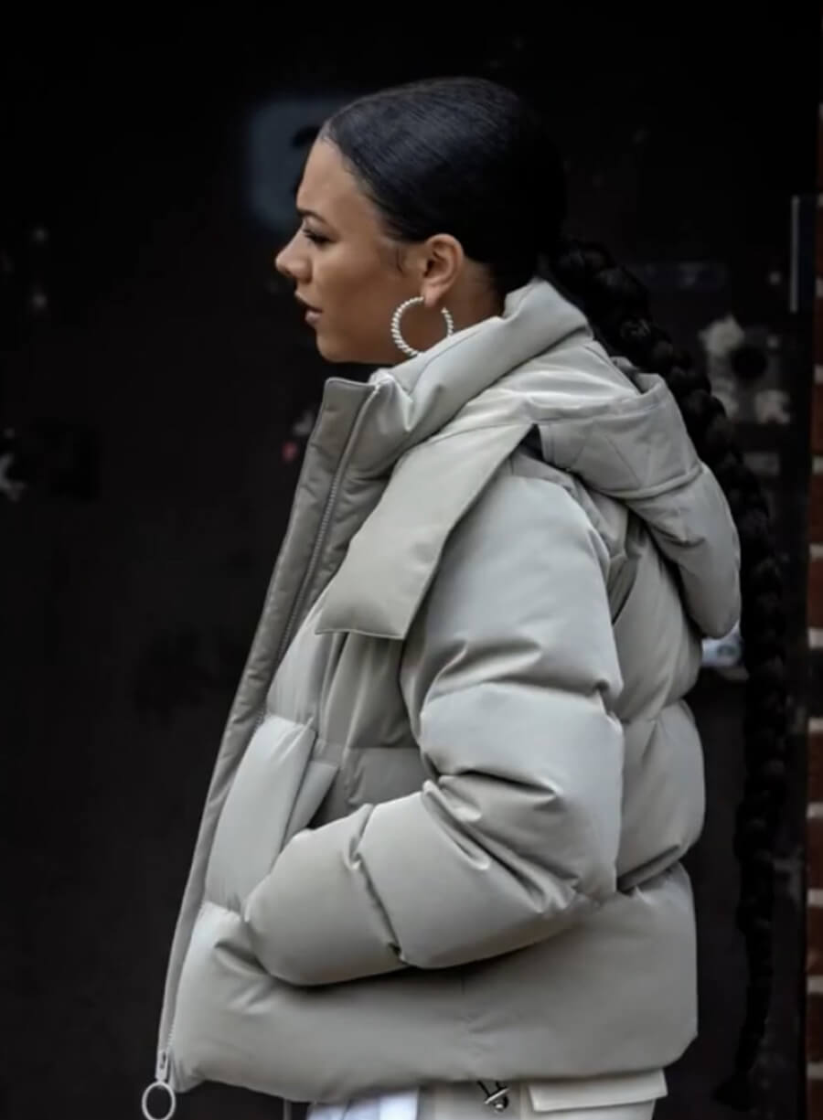 Effie Power Book II Ghost S03 Grey Puffer Hooded Jacket