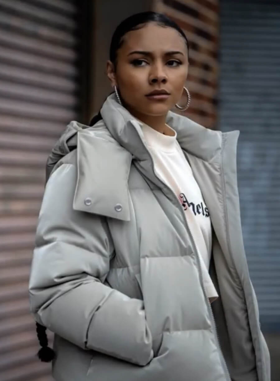 Effie Power Book II Ghost S03 Grey Puffer Hooded Jacket