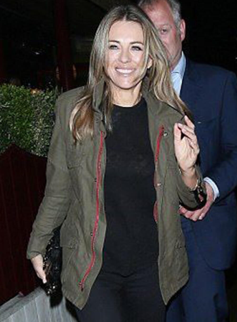 Elizabeth Hurley Green Jacket