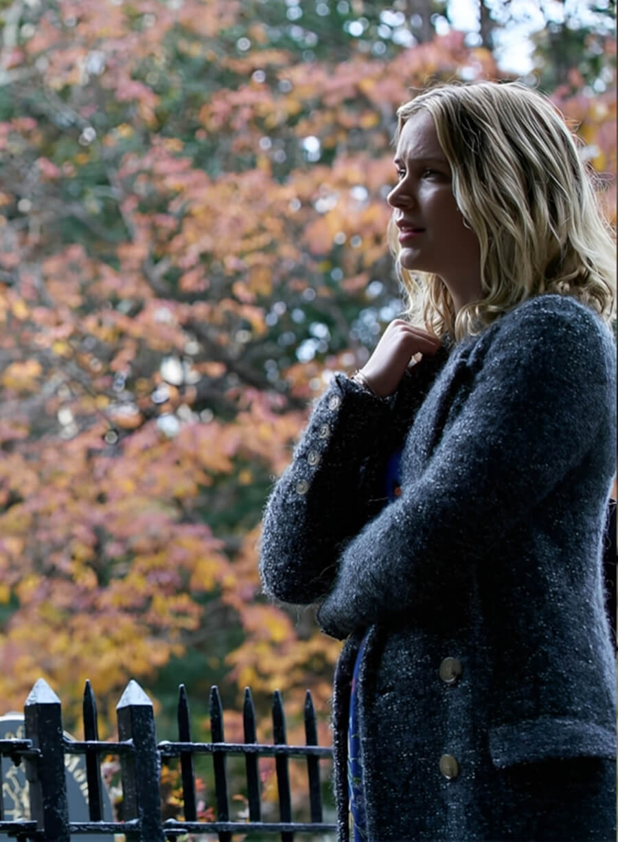 Elizabeth Lail You S01 Black Long Coat