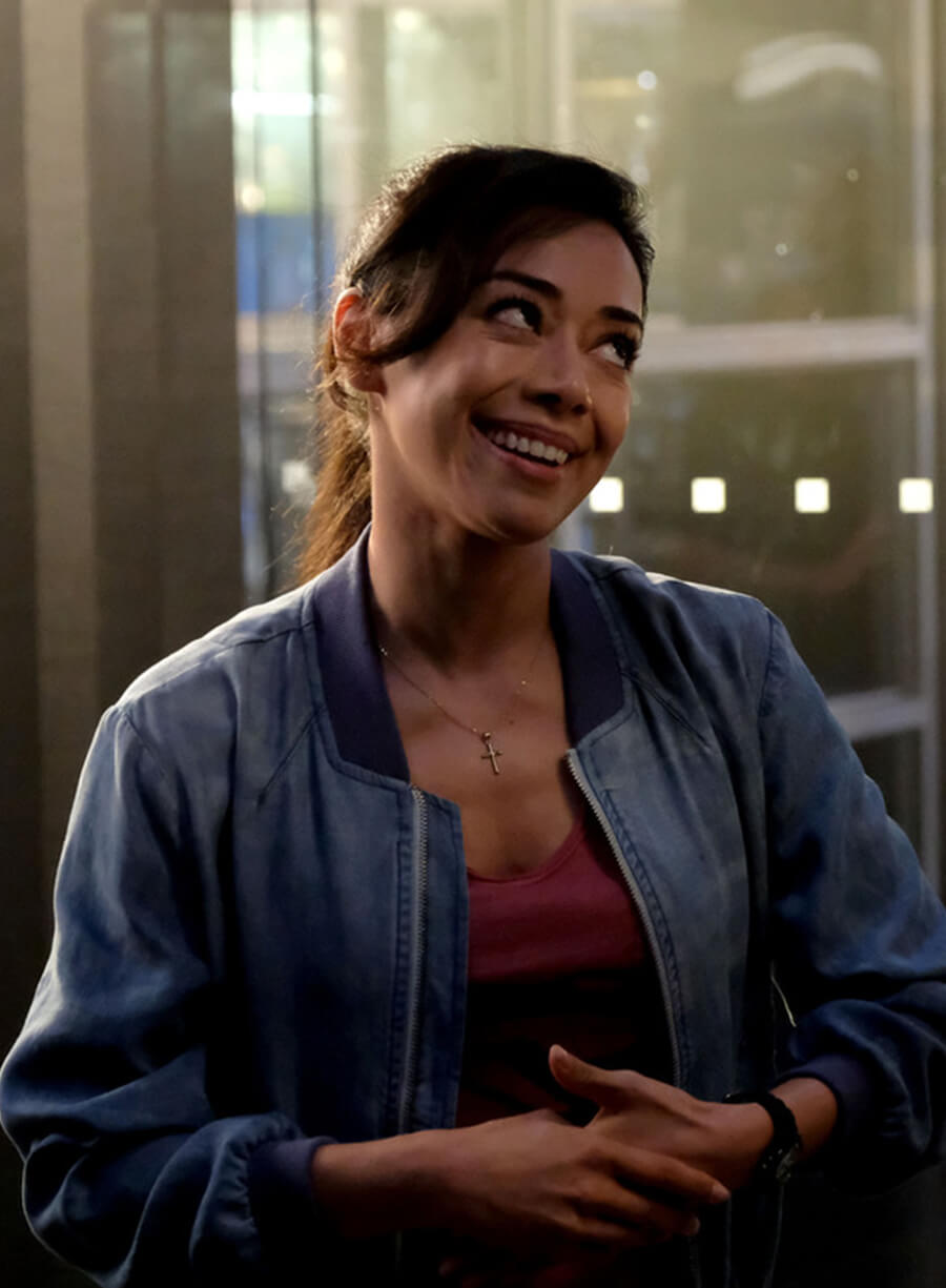 Ella Lopez Lucifer S03 Blue Bomber Jacket