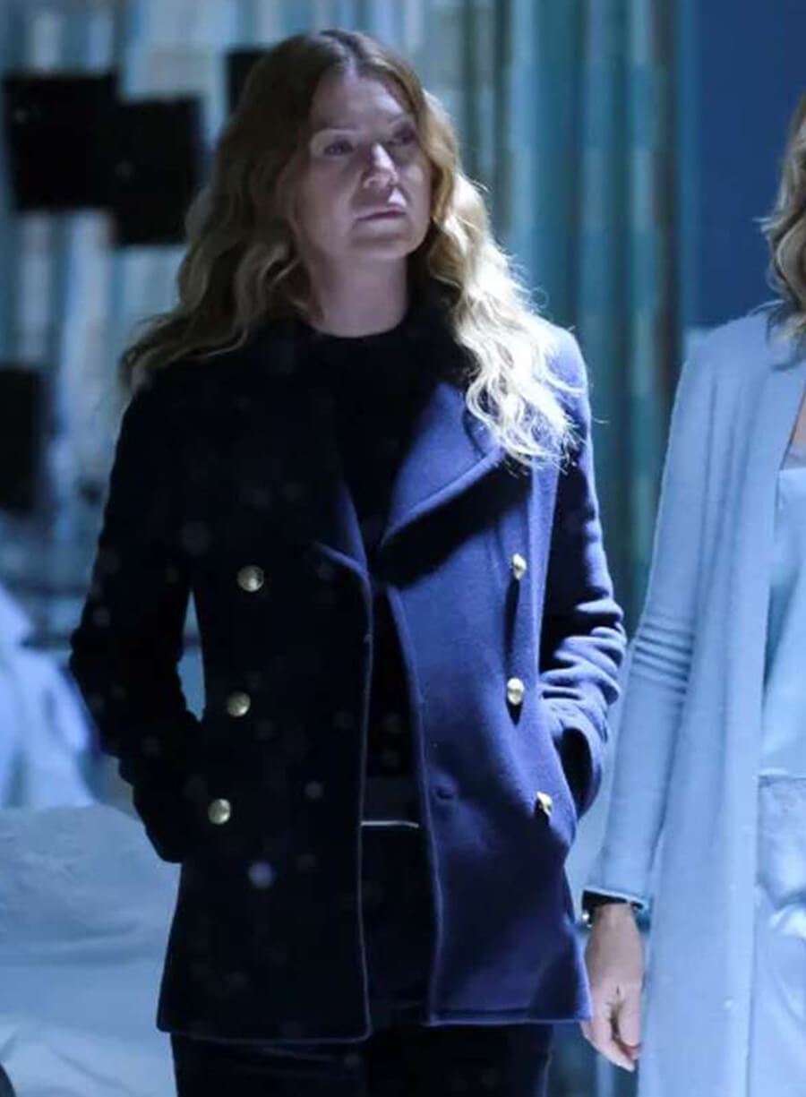 Ellen Pompeo Grey’s Anatomy Black Coat