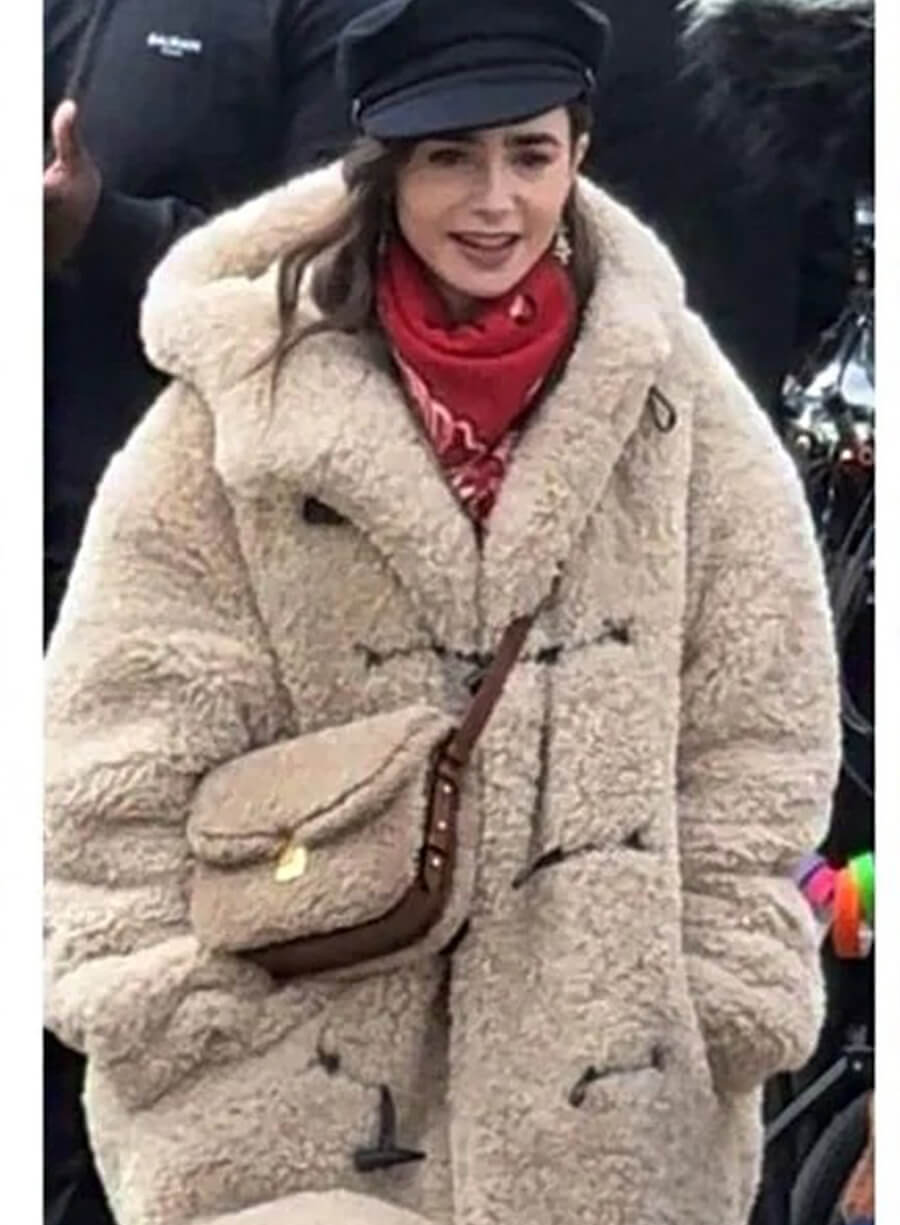 Emily in Paris S04 Emily Cooper Sherpa Jacket