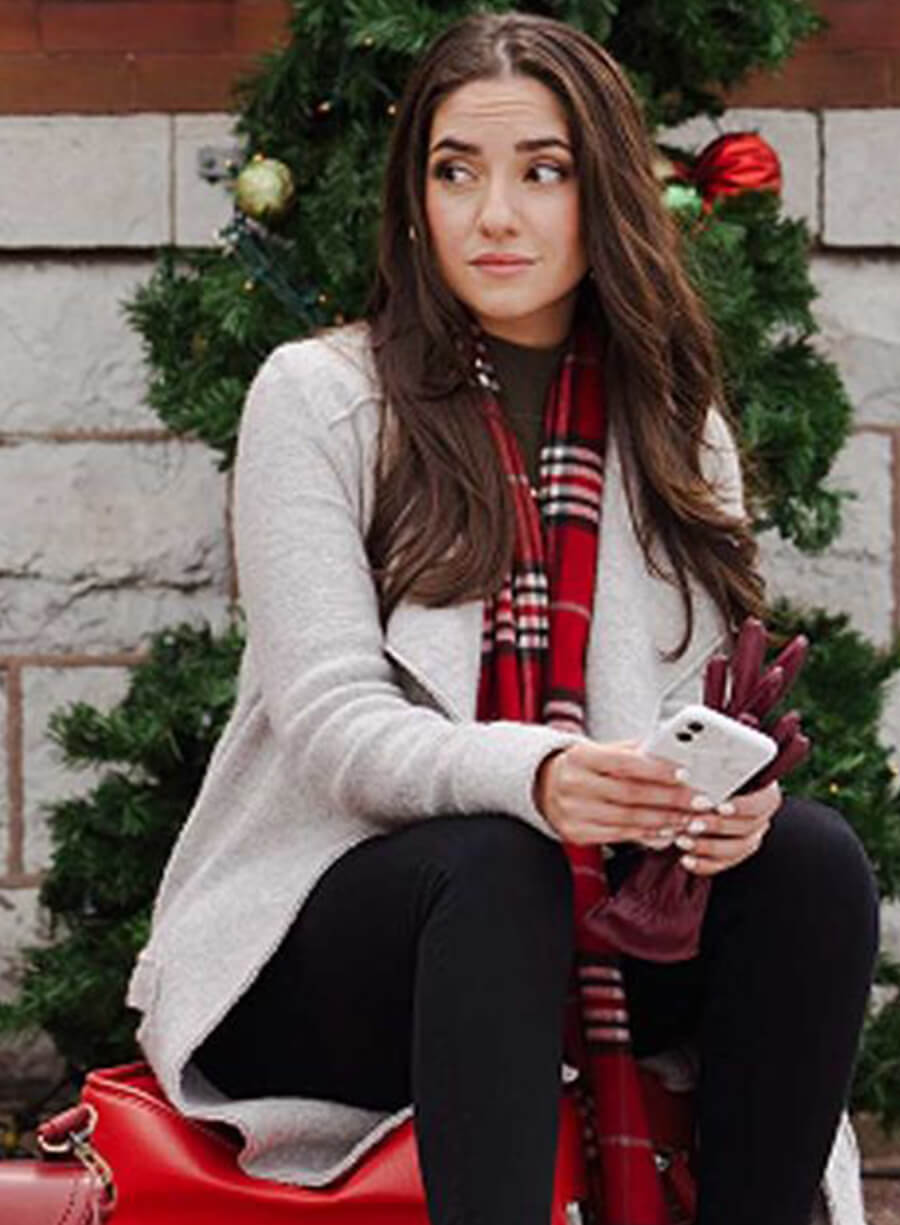 Emily Nichols Dashing Home for Christmas White Coat