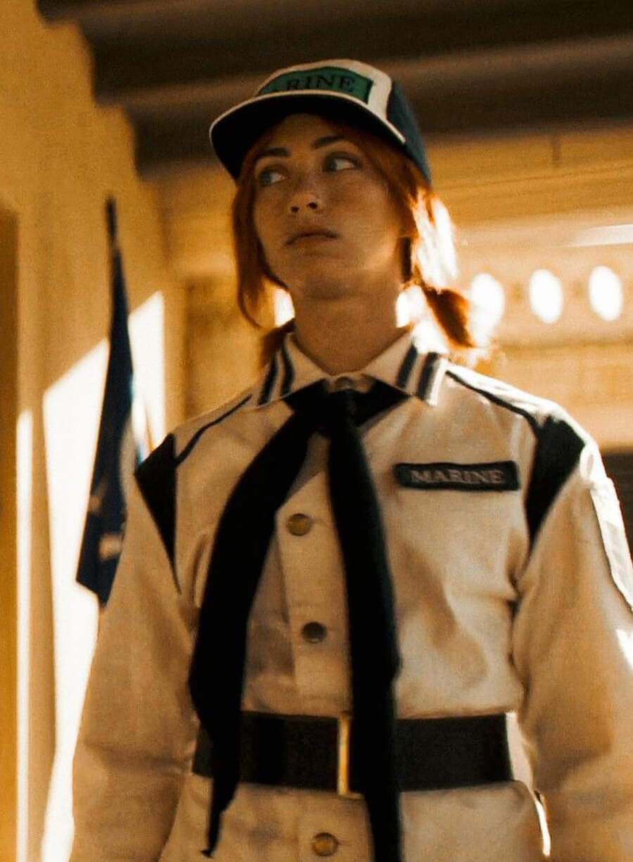 Emily Rudd One Piece 2023 White Costume Jacket