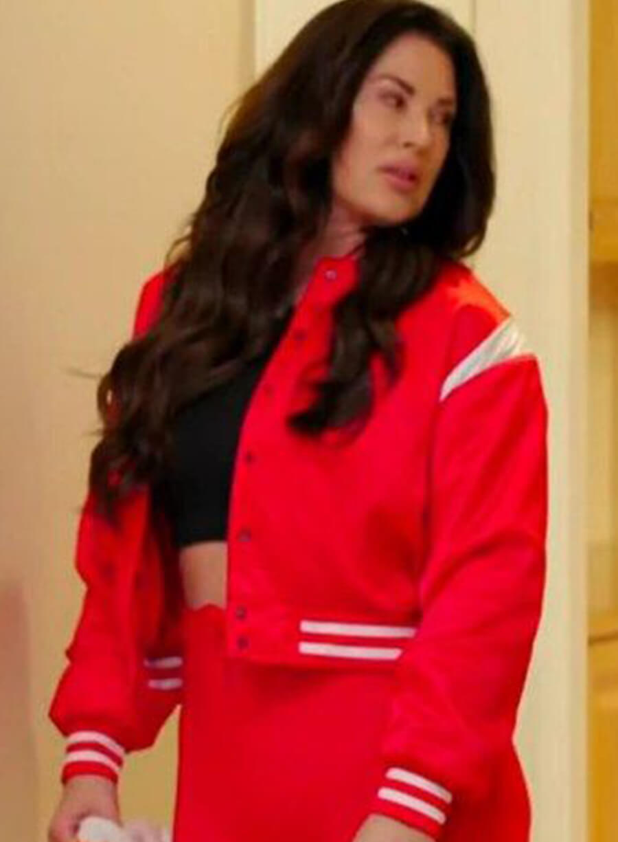 Emily Simpson The Real Housewives of Orange County Red Bomber Jacket