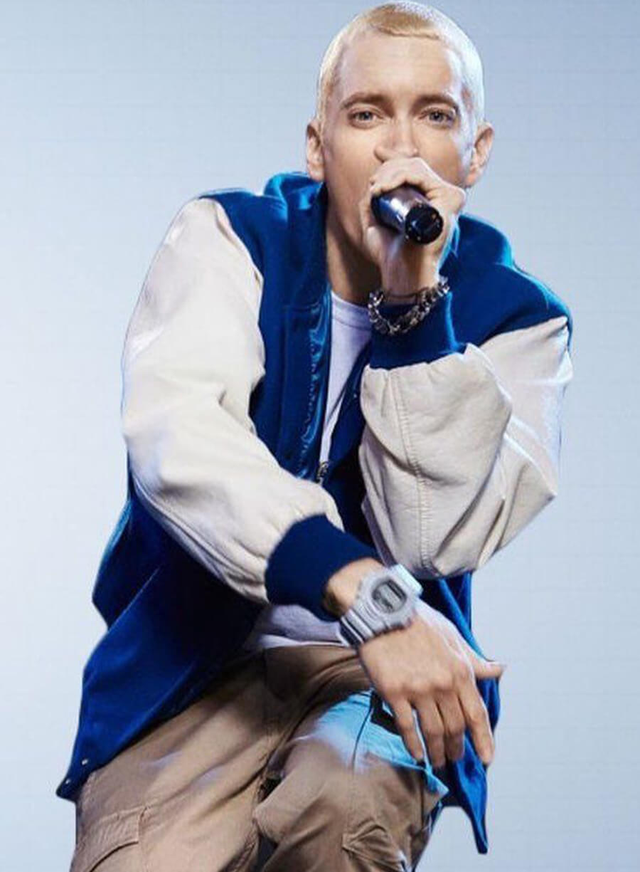 Eminem Blue Varsity Jacket