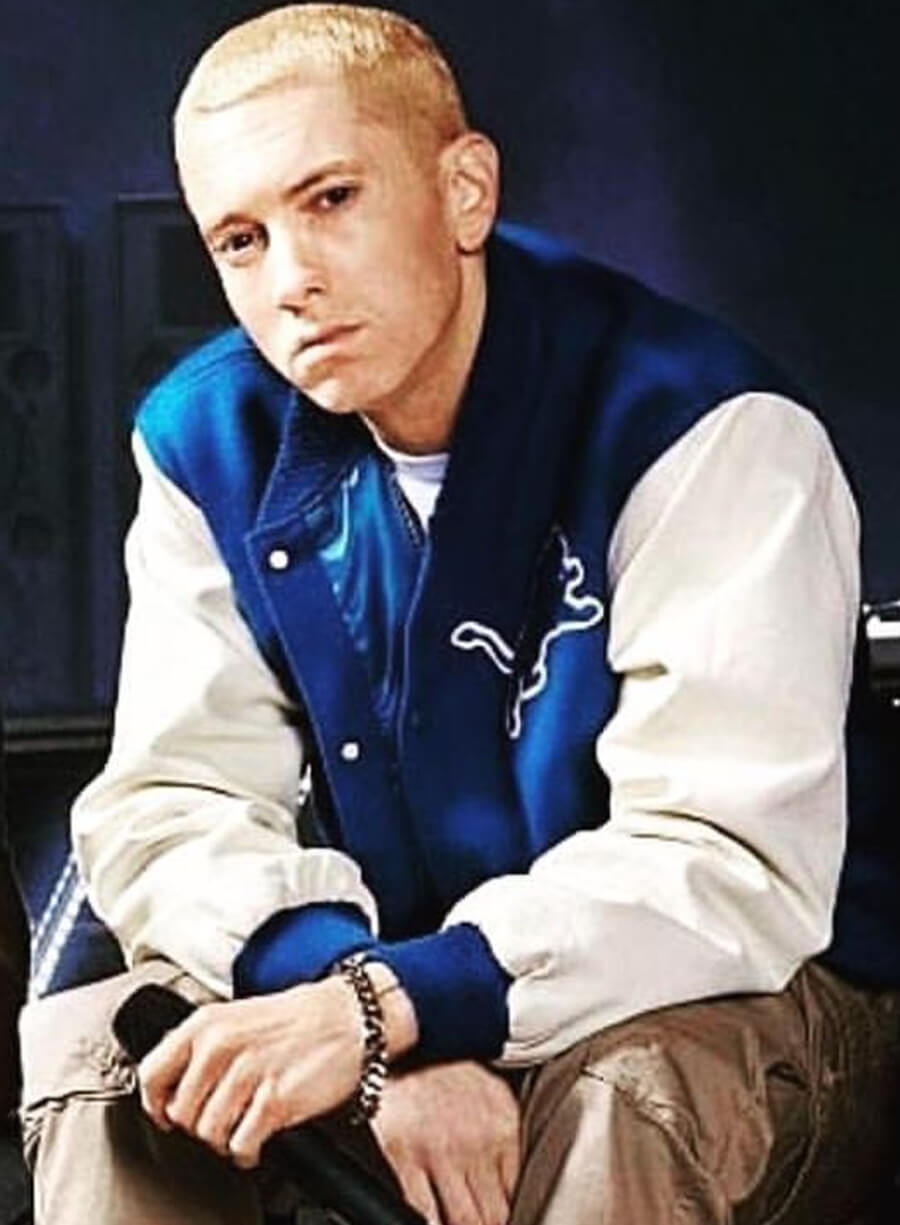 Eminem Blue Varsity Jacket