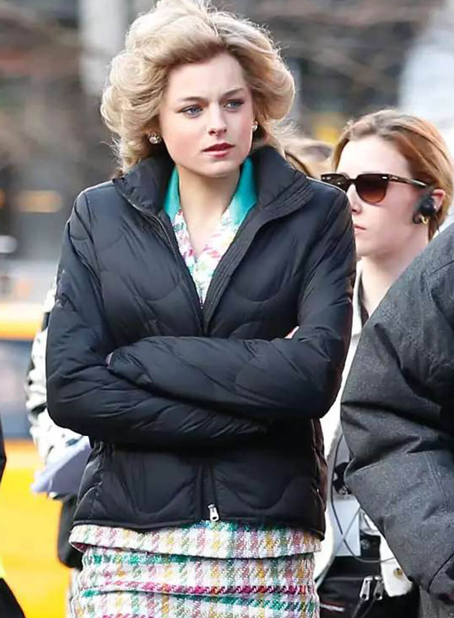 Emma Corrin The Crown S04 Black Jacket