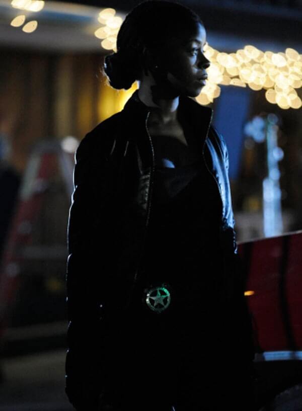 Erica Tazel Justified Black Leather Jacket