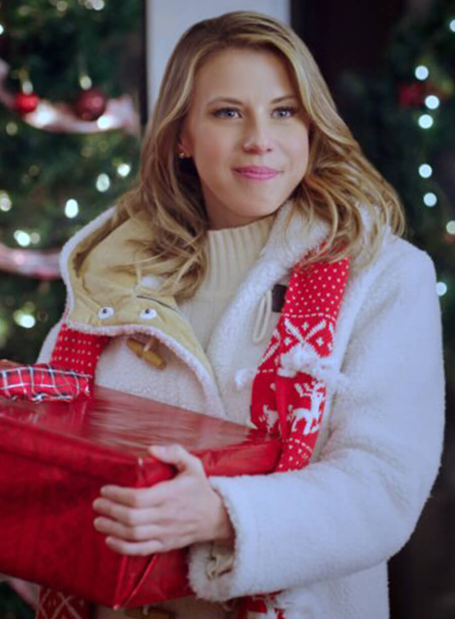 Erika McNicoll A Cozy Christmas Inn White Trench Coat