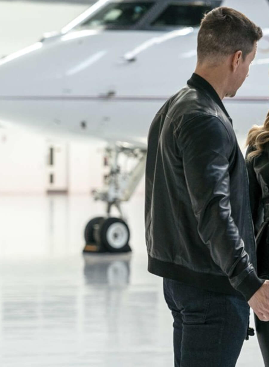 Evan McCauley Infinite Black Bomber Leather Jacket