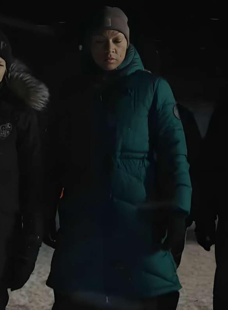 Evangeline Navarro True Detective S04 Puffer Coat