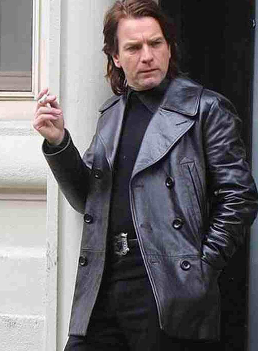 Ewan McGregor Black Leather Jacket