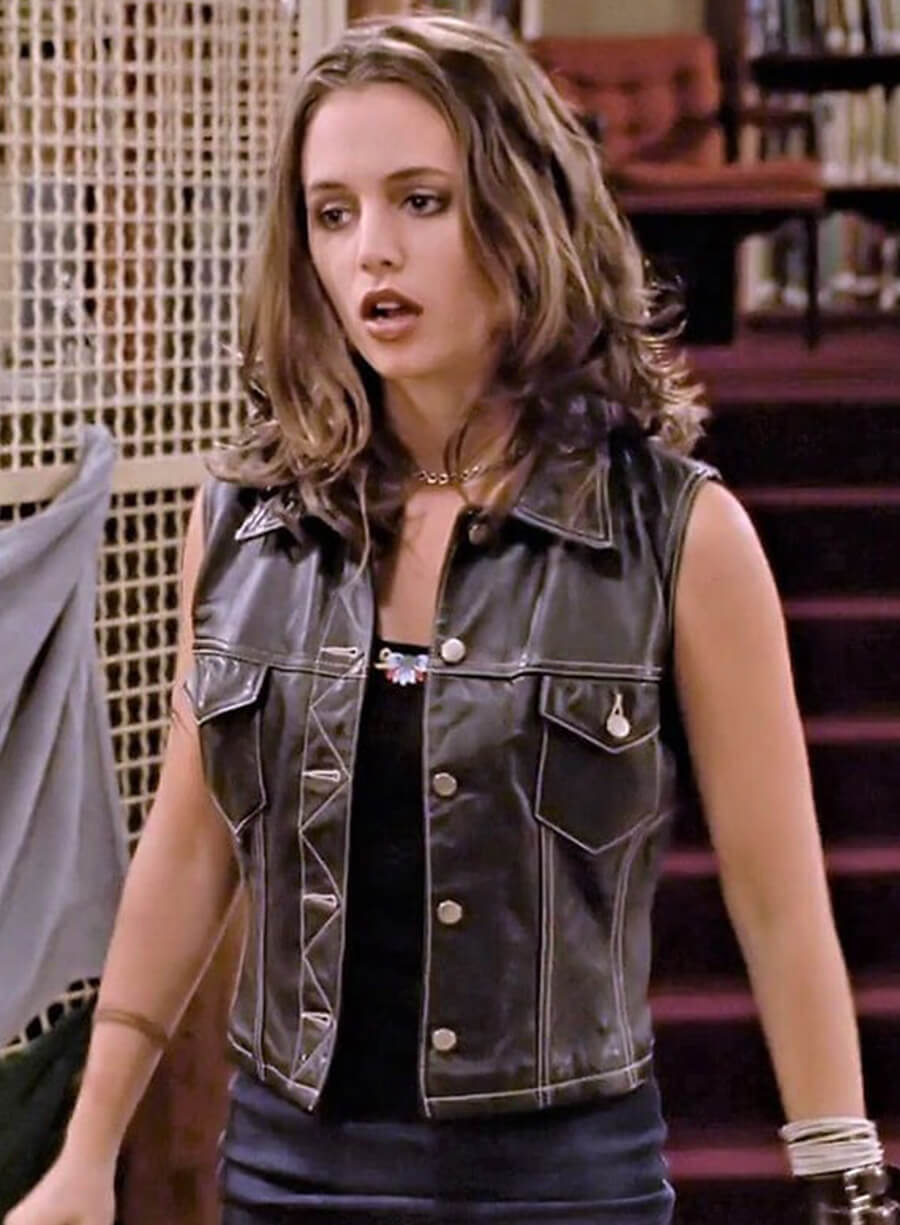 Faith Lehane Buffy the Vampire Slayer Black Leather Vest